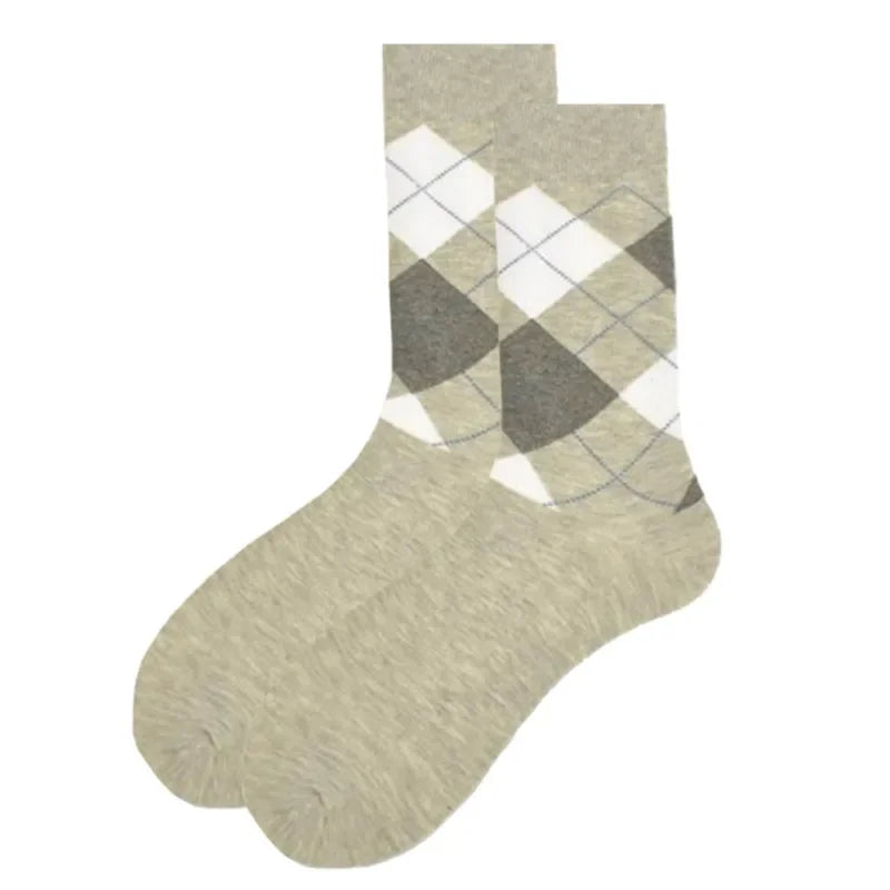 Chaussettes coton motif losange couleur unie Argyle (5 paires) Get ta chaussette Get ta chaussette