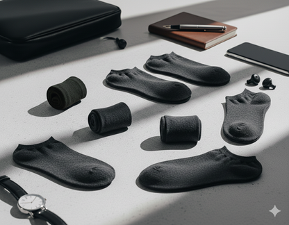 Calcetines invisibles para hombre – Paquete de 5 o 10 pares