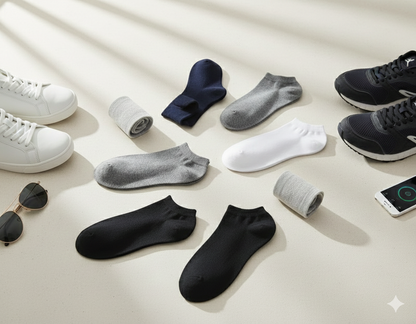 Calcetines invisibles para hombre – Paquete de 5 o 10 pares