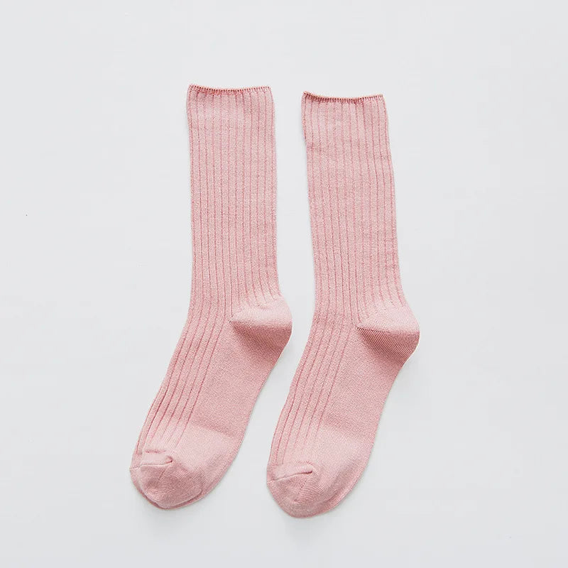 Chaussettes côtelées femme automne-hiver – coloris bleu marine et noir – Get ta chaussette
