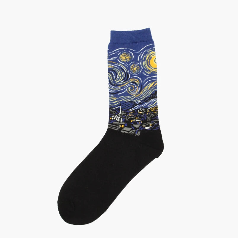 Chaussettes artistiques Van Gogh – peintures célèbres