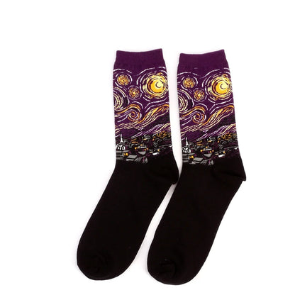 Chaussettes artistiques Van Gogh – peintures célèbres