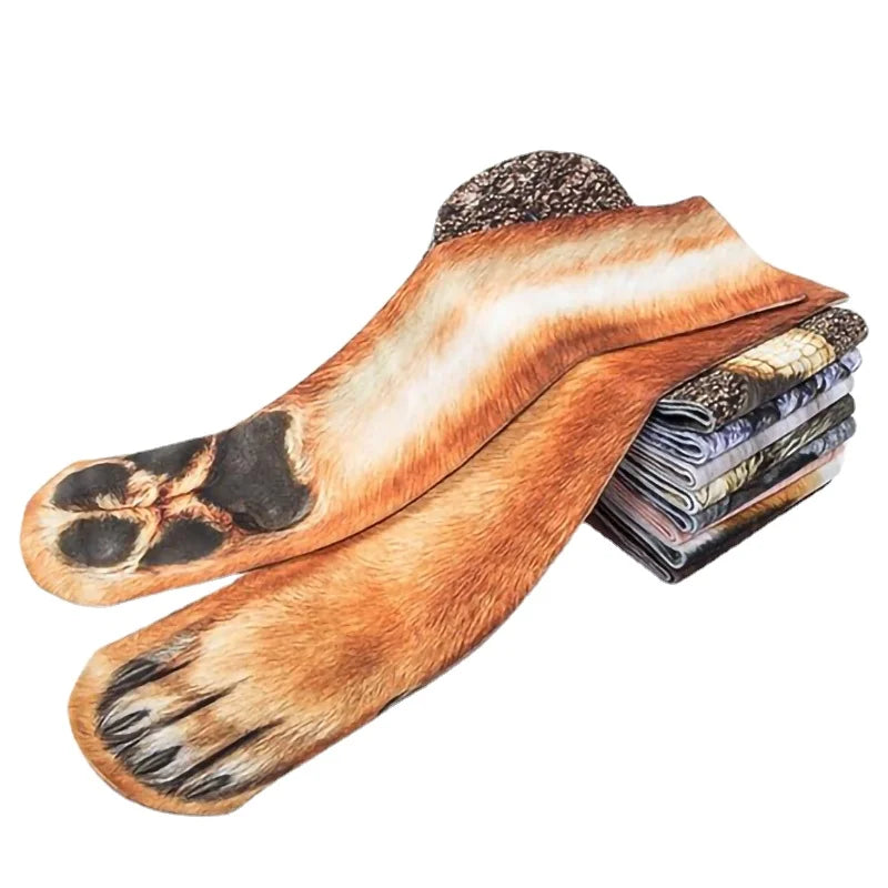 Chaussettes unisexe animaux 3D – portées comédie