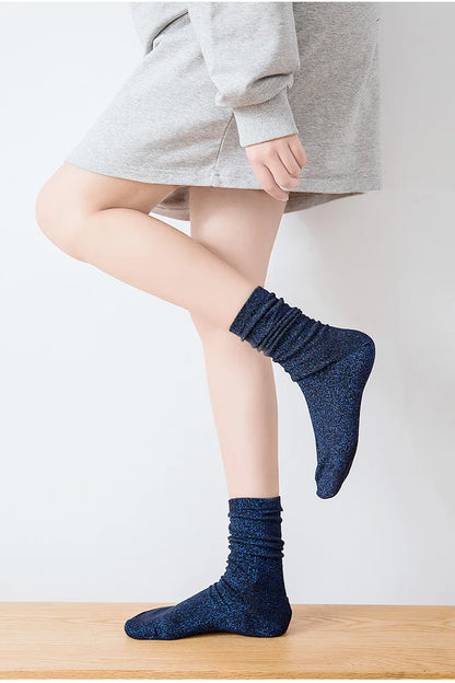 Chaussettes femme à paillettes  – Style kawaii & streetwear