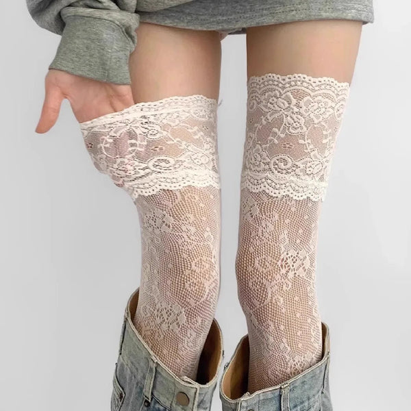 Chaussettes résille dentelle femme – style lolita JK