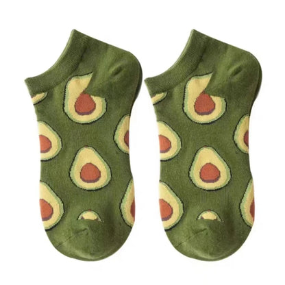 Chaussettes avocado kawaii femme