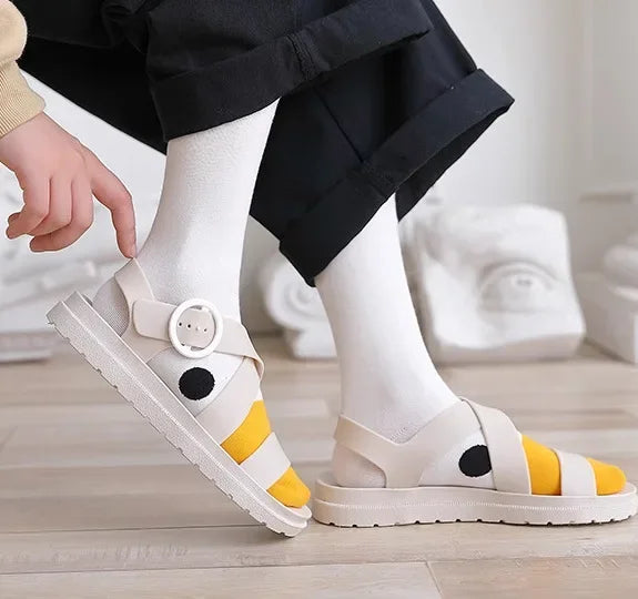 Chaussettes tête d'oie drôles