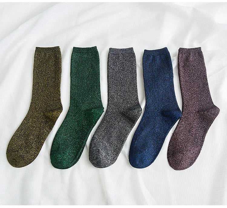 Chaussettes femme à paillettes  – Style kawaii & streetwear