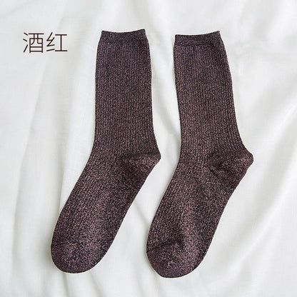 Chaussettes femme à paillettes  – Style kawaii & streetwear