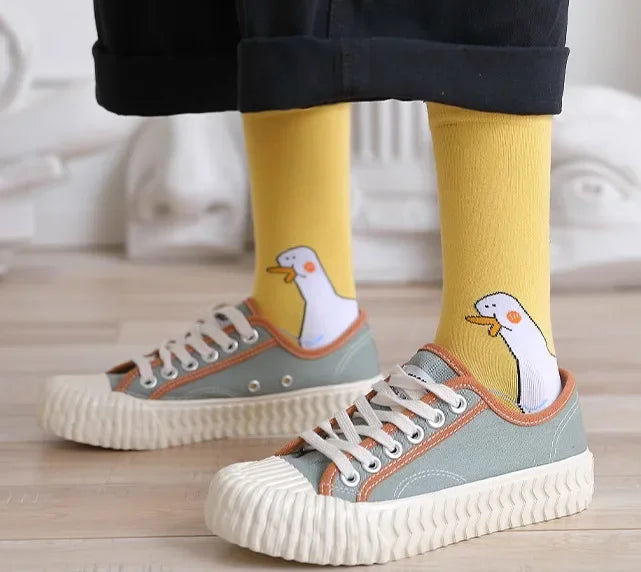 Chaussettes tête d'oie drôles