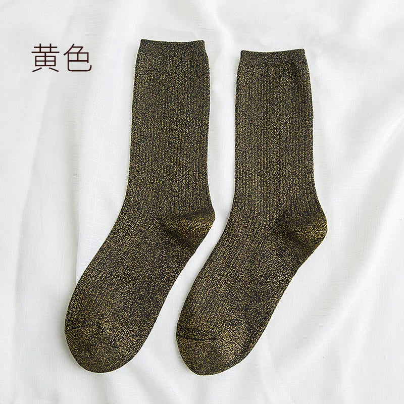 Chaussettes femme à paillettes  – Style kawaii & streetwear