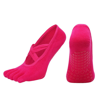 Chaussettes antidérapantes yoga pilates femme