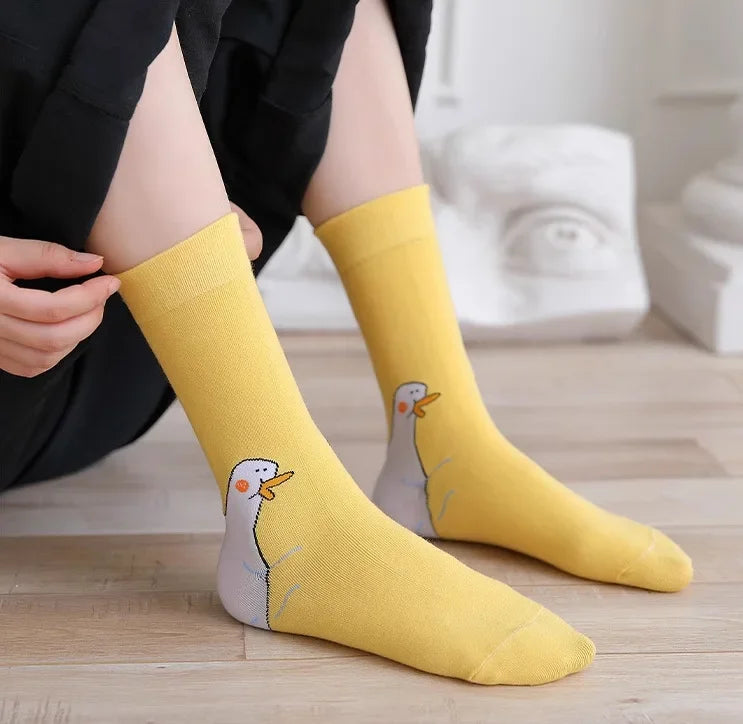 Chaussettes tête d'oie drôles
