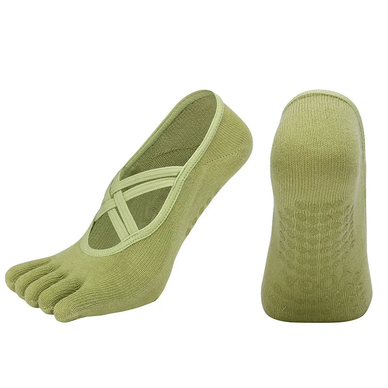 Chaussettes antidérapantes yoga pilates femme
