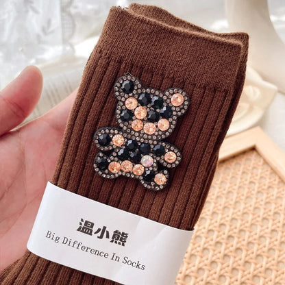 Chaussette ourson pailleté – vue dos