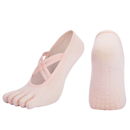 Chaussettes antidérapantes yoga pilates femme