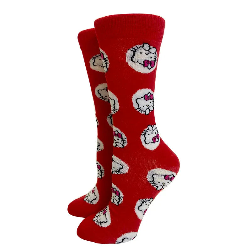 Chaussettes longues chat femme – style japonais fun