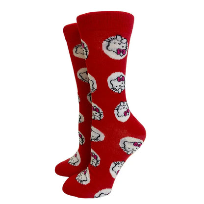 Chaussettes longues chat femme – style japonais fun