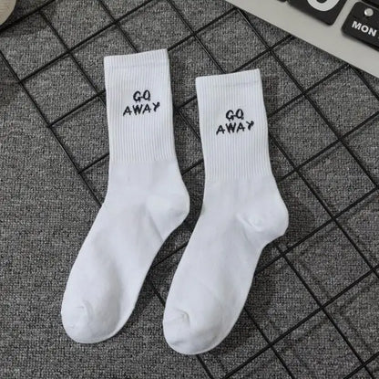 Chaussettes jacquard lettres streetwear