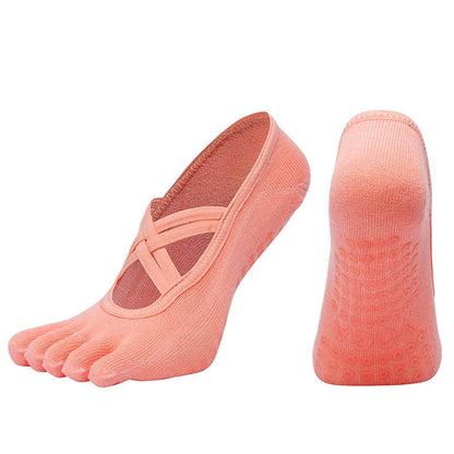 Chaussettes antidérapantes yoga pilates femme