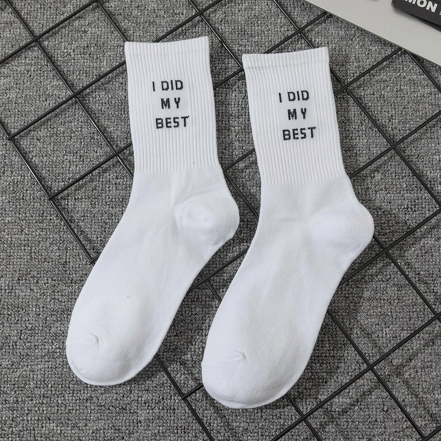 Chaussettes jacquard streetwear – Life is a joke, No drama please – Get ta chaussette