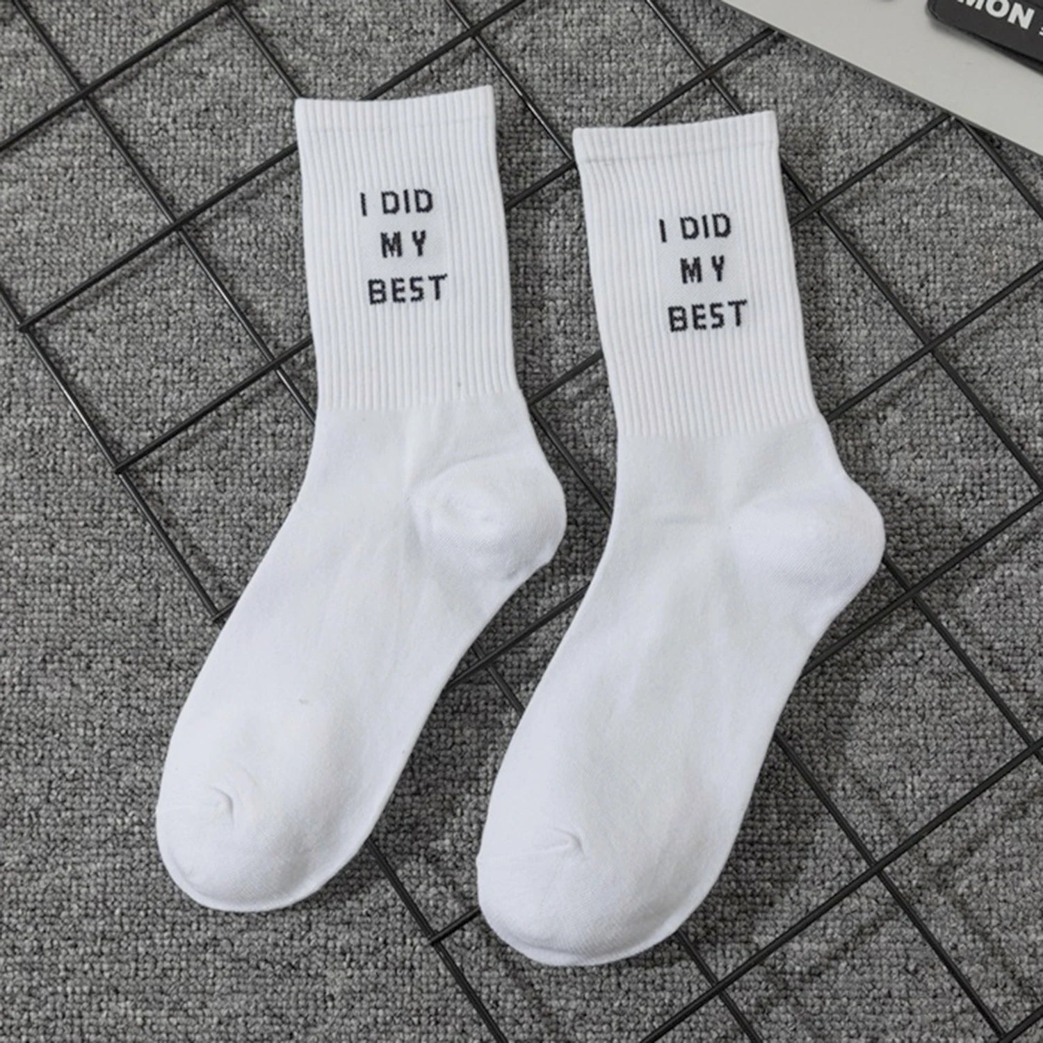 Chaussettes jacquard streetwear – Life is a joke, No drama please – Get ta chaussette