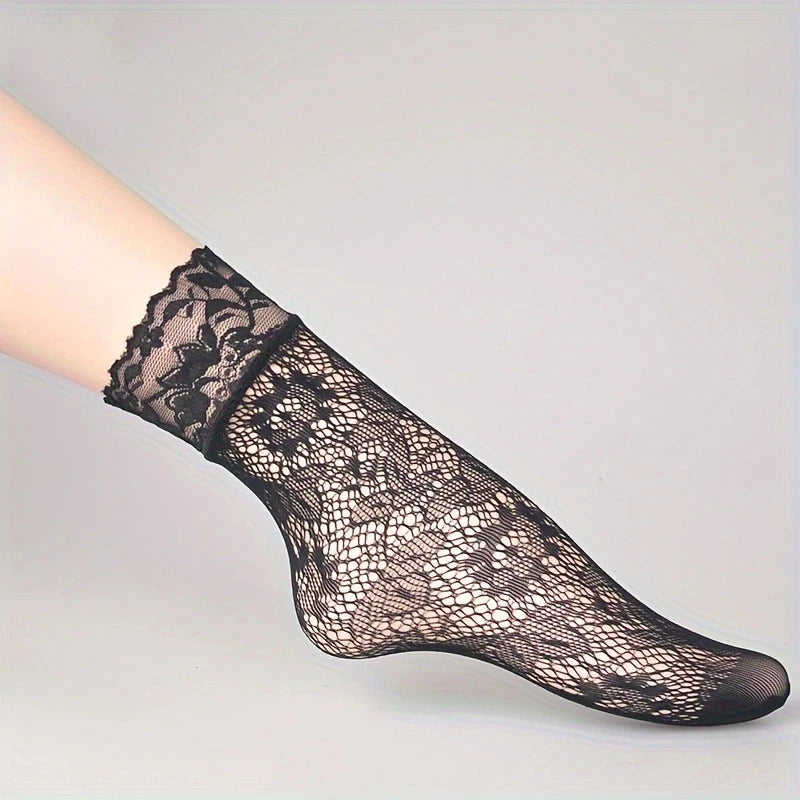 Chaussettes socquette dentelle portées avec ballerines
