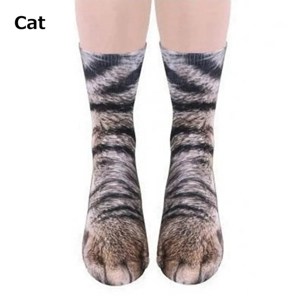 Chaussettes pattes animaux 3D – détail impression réaliste