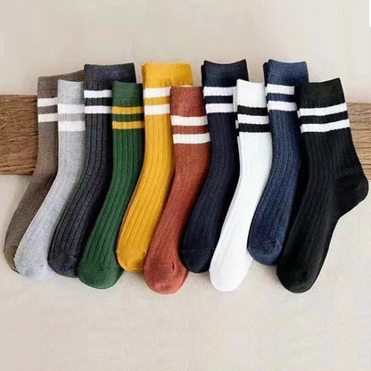 Chaussettes streetwear 2 bandes homme – coloris gris anthracite et blanc – Get ta chaussette