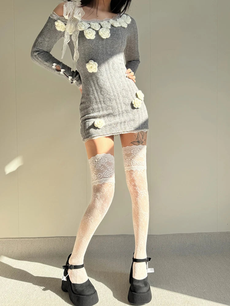 Chaussettes résille dentelle lolita