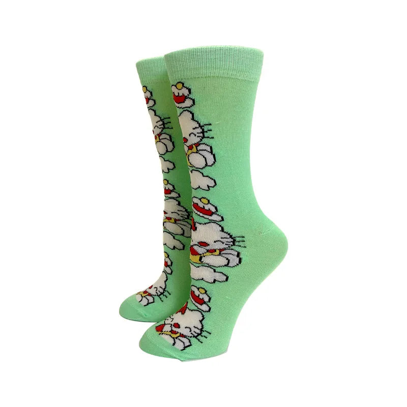 Chaussettes chat Harajuku colorées