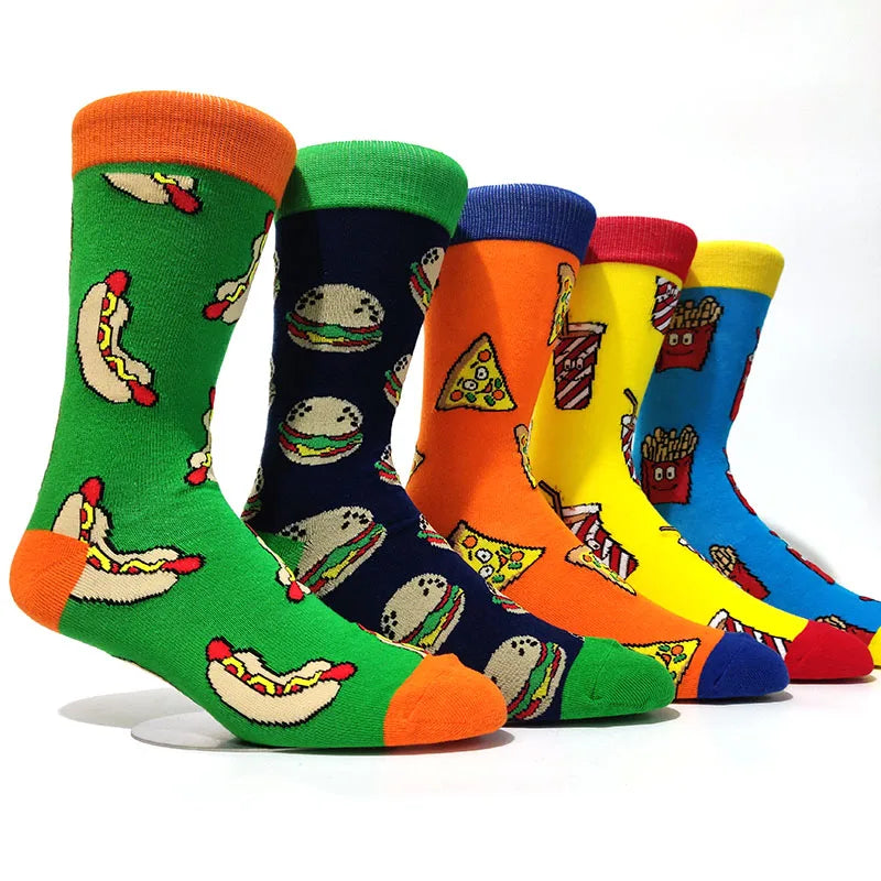 5 Pairs/Pack Cassic Retro Fashion Men Socks Combed Cotton Rhombus Solid Color Argyle Casual Business Dress Party Socks Get ta chaussette  Get ta chaussette