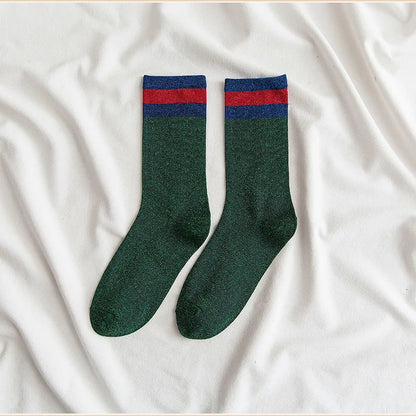 Chaussettes femme à paillettes  – Style kawaii & streetwear