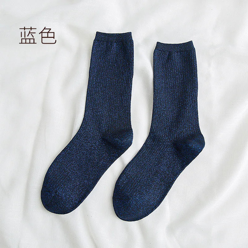 Chaussettes femme à paillettes  – Style kawaii & streetwear