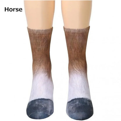 Chaussettes 3D pattes d'animaux – chat, chien, dinosaure