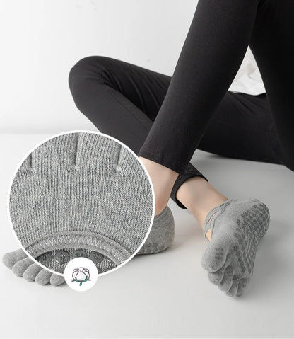 Chaussettes antidérapantes yoga pilates femme