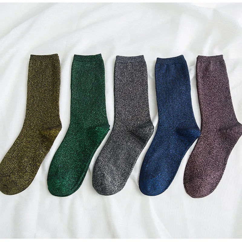 Chaussettes femme à paillettes  – Style kawaii & streetwear