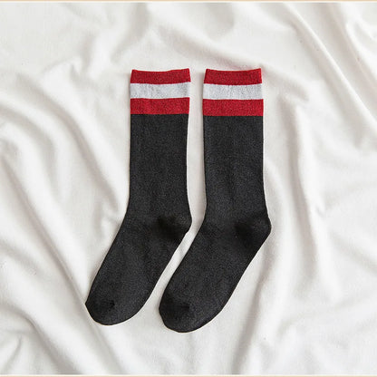 Chaussettes femme à paillettes  – Style kawaii & streetwear