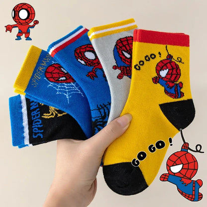 Chaussettes Marvel enfant mi-tube – détail Spiderman