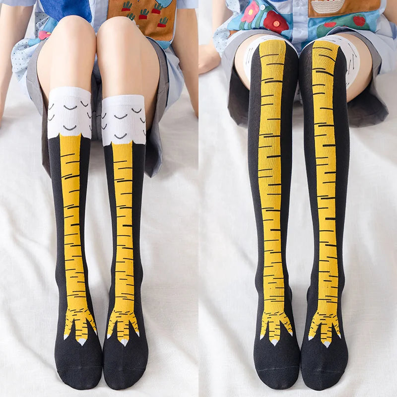 Chaussettes humour 3D poulet – portées cosplay