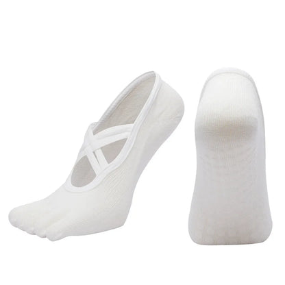 Chaussettes antidérapantes yoga pilates femme