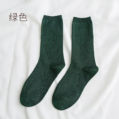 Chaussettes femme à paillettes  – Style kawaii & streetwear