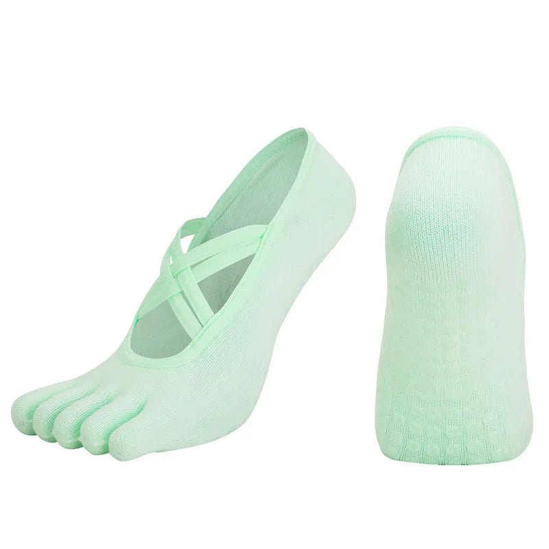 Chaussettes antidérapantes yoga pilates femme