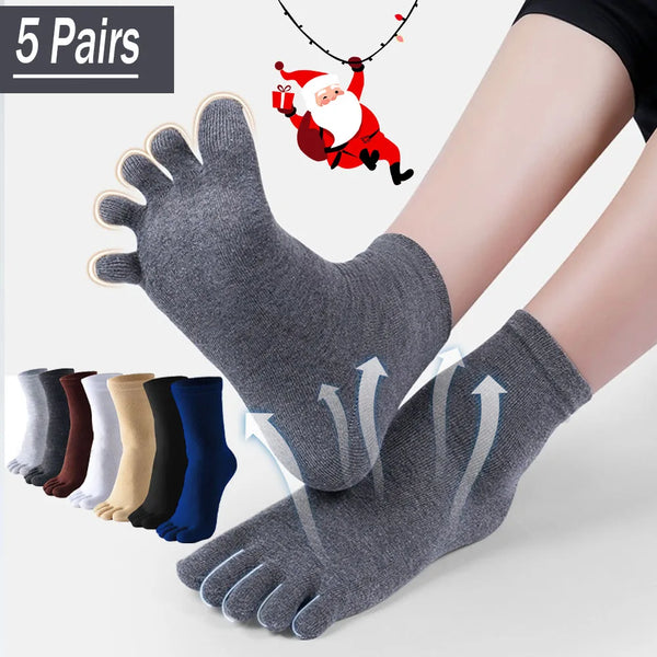 Chaussettes cinq doigts sport grises portées – lot 5 paires – Get ta chaussette