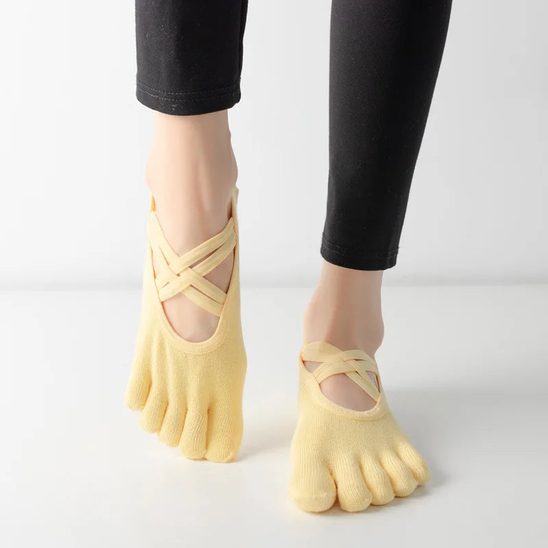 Chaussettes yoga 1 ou 4 paires – coloris gris et multicolores disponibles – Get ta chaussette