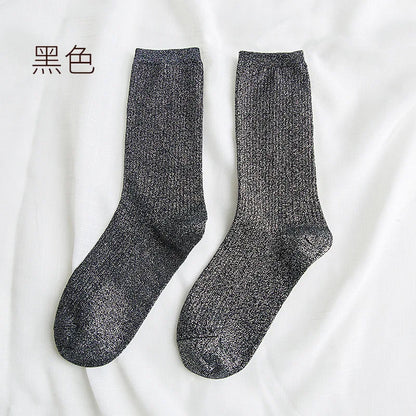 Chaussettes femme à paillettes  – Style kawaii & streetwear