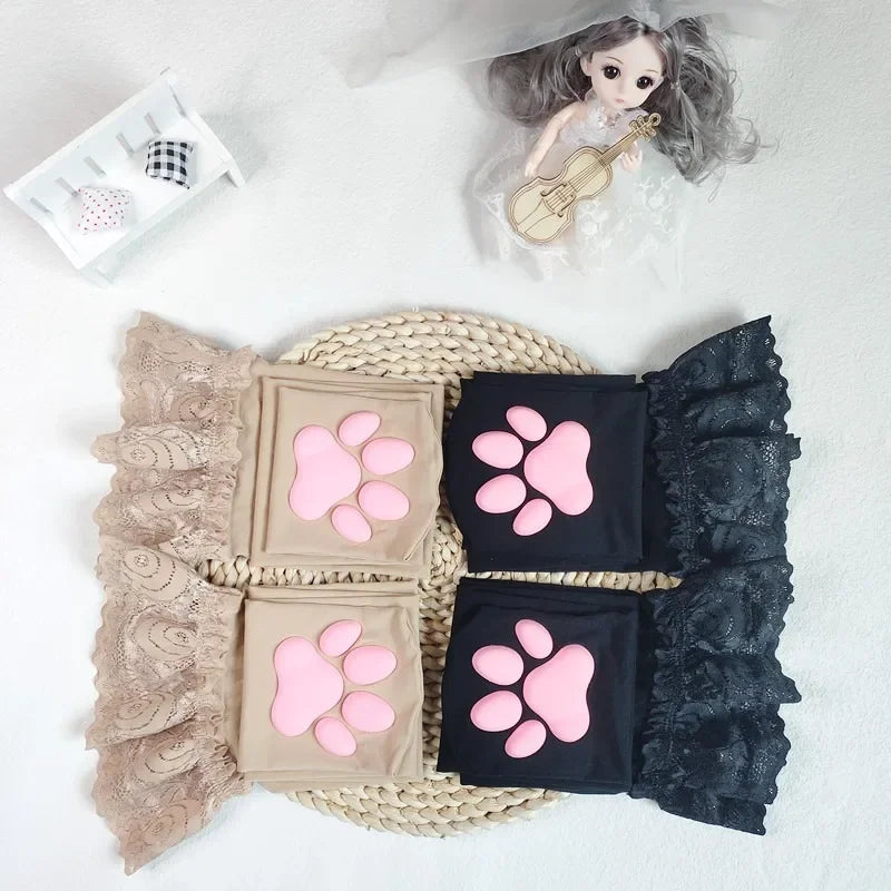 Womens Over Above Knee Socks Thigh High Stockings Kitten Claw Cat Paw Pad Ladies pink 3D Long Sock Cosplay Harajuku Y2k female Get ta chaussette  Get ta chaussette