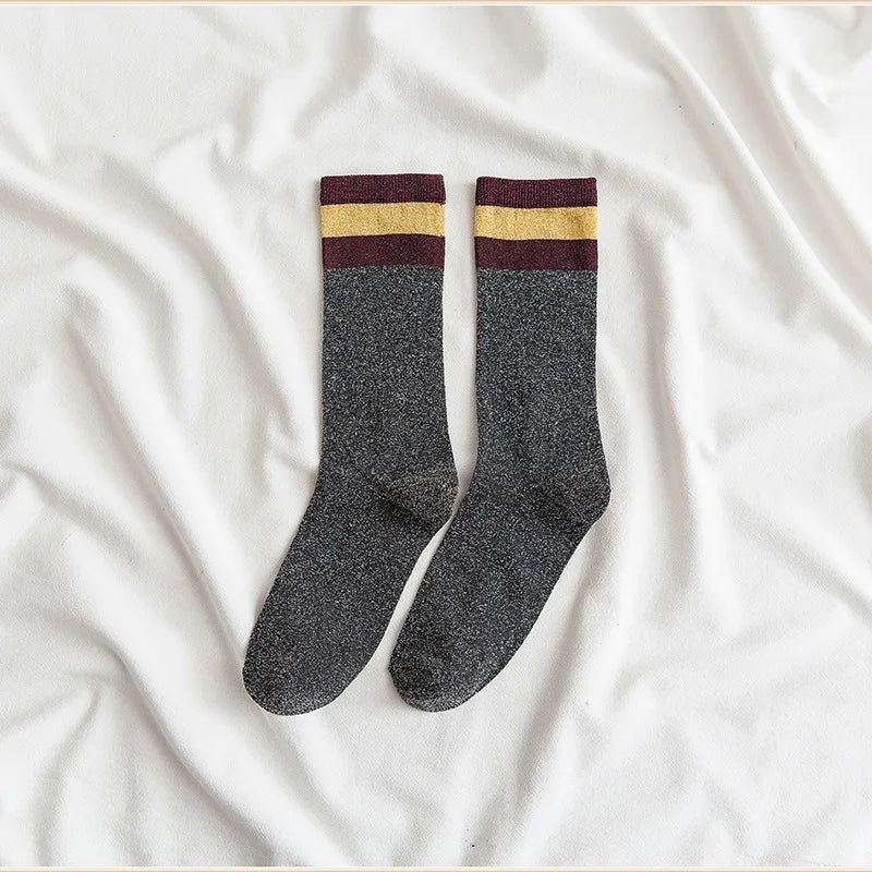 Chaussettes femme à paillettes  – Style kawaii & streetwear