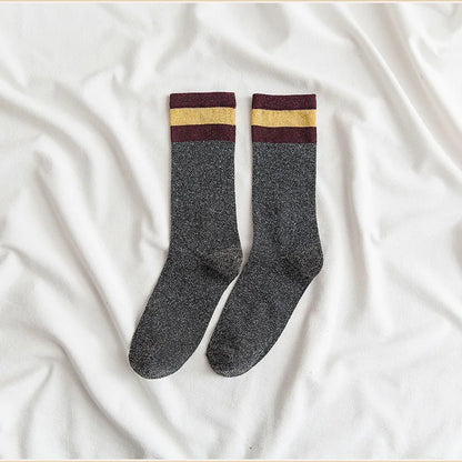 Chaussettes femme à paillettes  – Style kawaii & streetwear