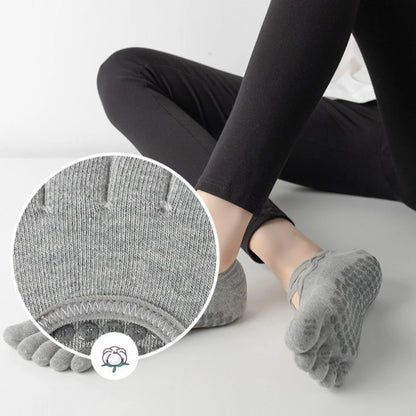 Chaussettes sport antidérapantes femme – design open-toe orteils libres – Get ta chaussette